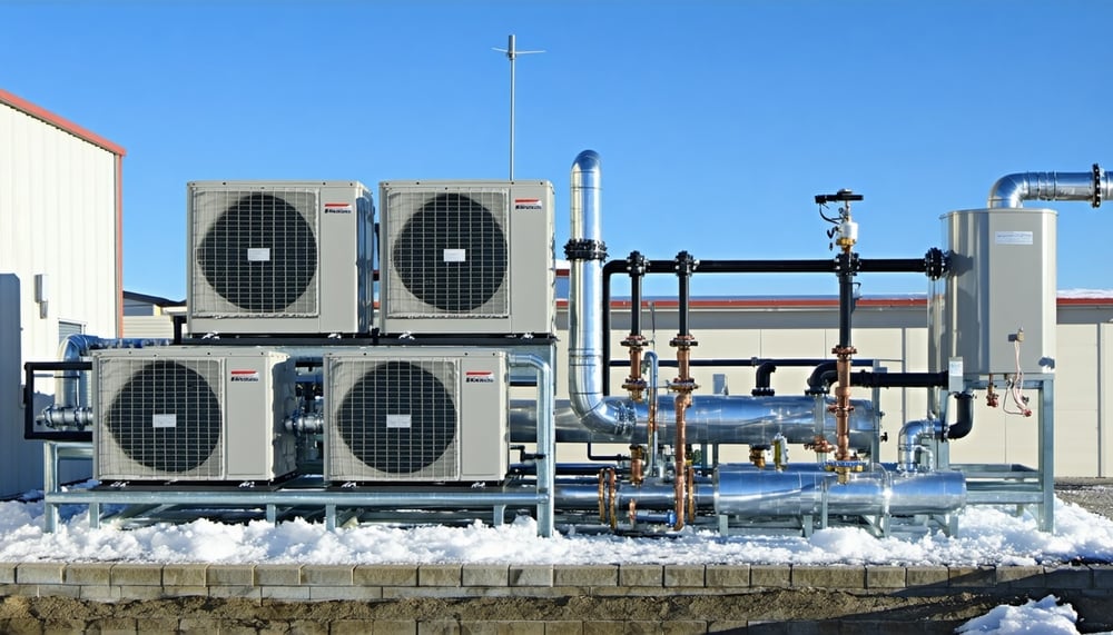 HVAC energy recovery system for snow melting and water heating HVAC energy recovery system for snow melting and water heating