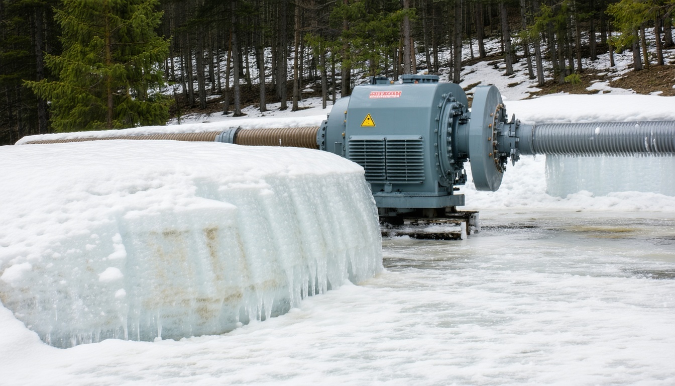 Snow melting system using recovered heat